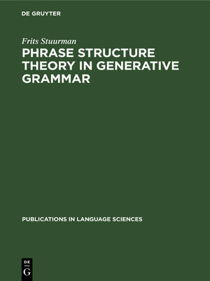 cover image of Phrase structure theory in generative grammar